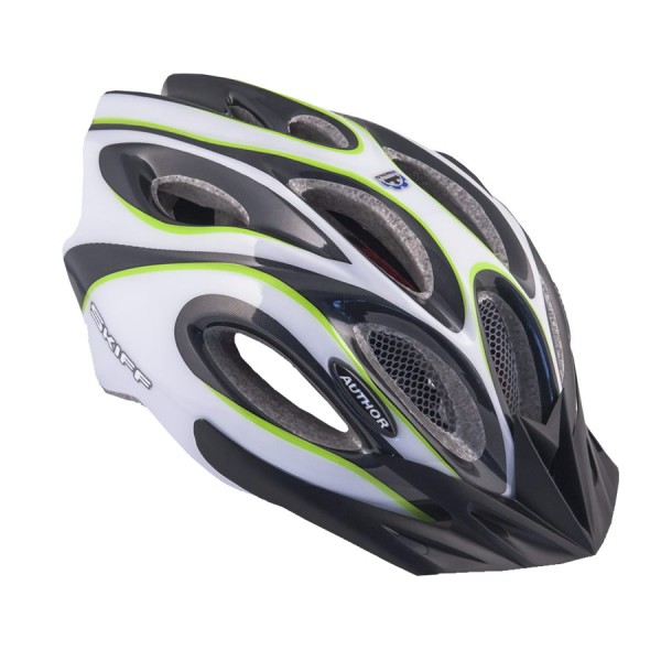 casque de vélo Skiff taille L 58cm-62cm protection contre les insectes Dial-Fit blanc vert