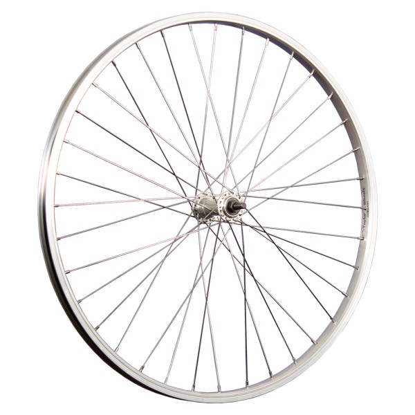 26 pouces roue avant vélo en Aluminium acier inoxydable 559-21 argent