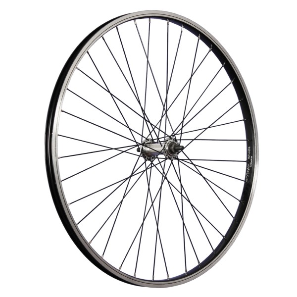 26 pouces roue avant vélo aluminium acier inoxydable 559-21 noir/argent