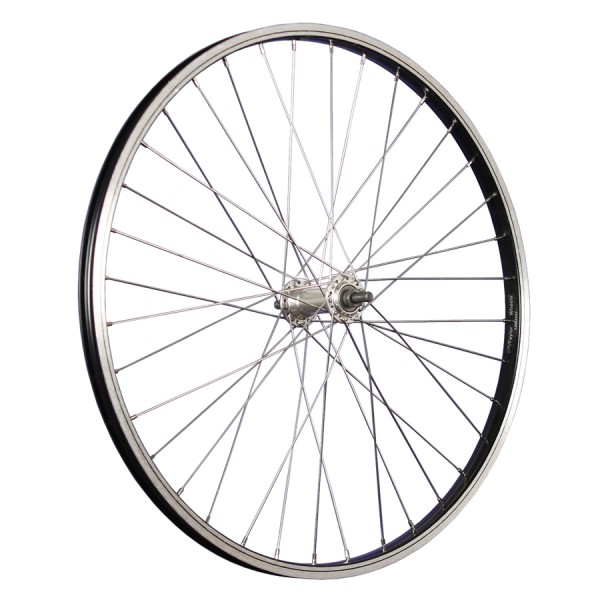24 pouces roue avant vélo aluminium acier inoxydable 507-19 noir/argent