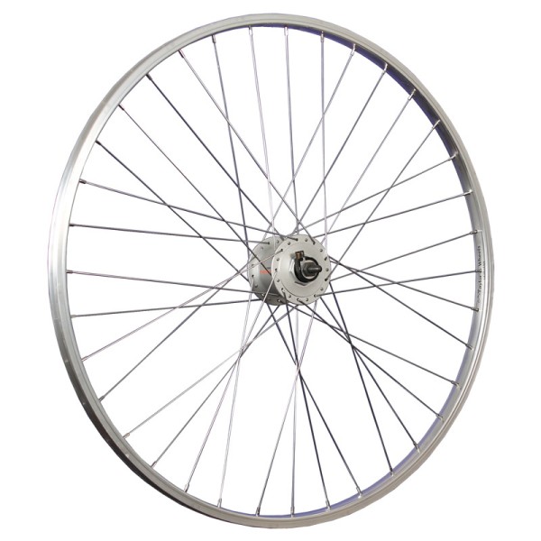 28 pouces roue avant vélo dynamo DH-C3000-3N acier inoxydable 622-19 argent