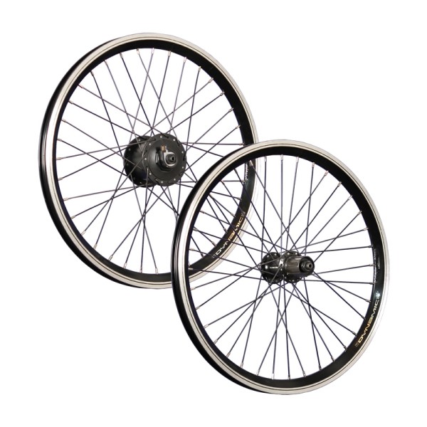 20 "Ensemble de roues de vélo Shimano Dynamo DH-C3000 FH TX500 7-10 noir
