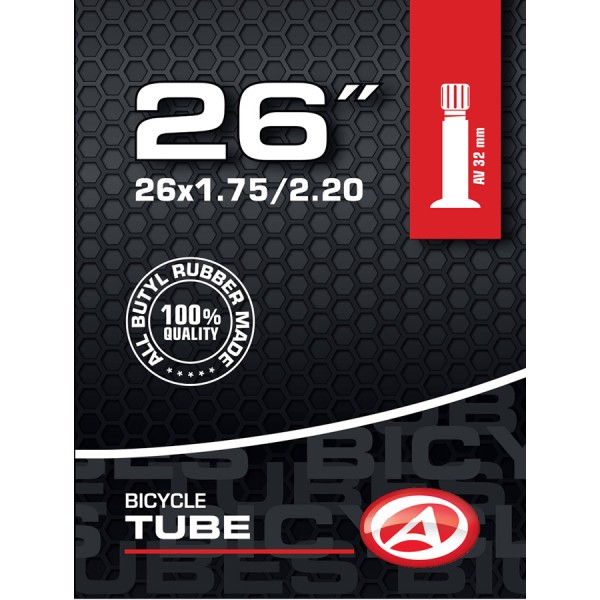 Tube de vélo 26 pouces AV Schrader Soupape 32mm 47 / 55-599 pour MTB ATB