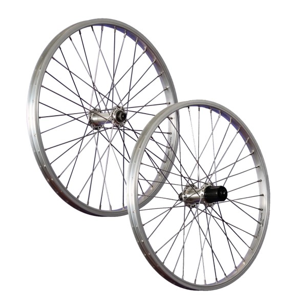 20 pouces ensemble roues vélos Shimano FH-TX500 7-10 argent