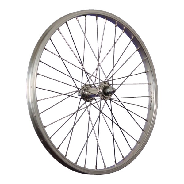20 pouces roue avant vélo en aluminium acier inoxydable 406-19 argent