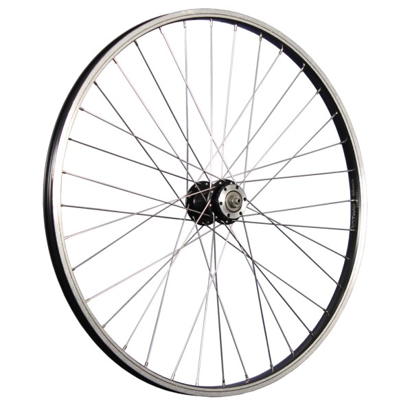 26 pouces roue avant vélo alu Büchel disque acier inoxydable 559-21 noir